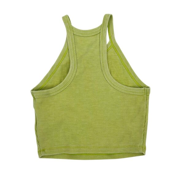 NWT American Eagle Green High Neck Cropped Tank Top - Picture 2 of 5